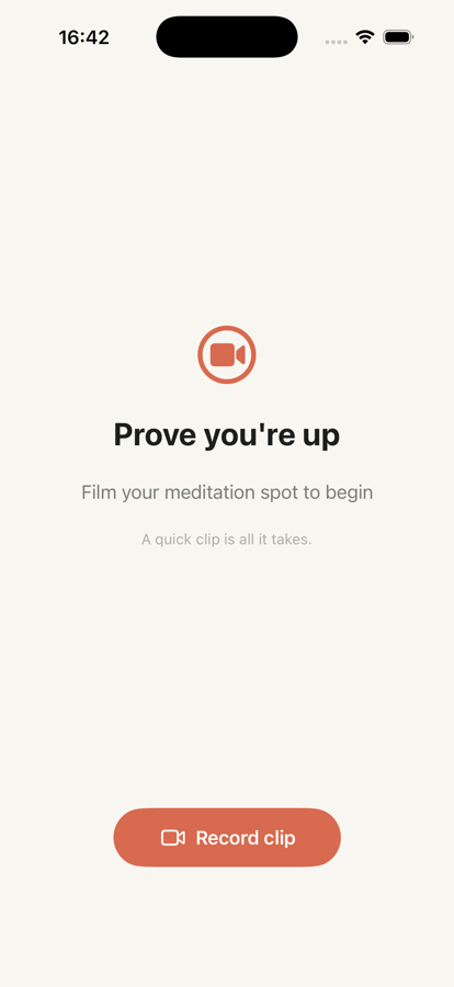 Prove you're up — film your meditation spot to begin